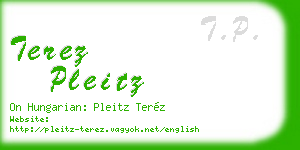 terez pleitz business card